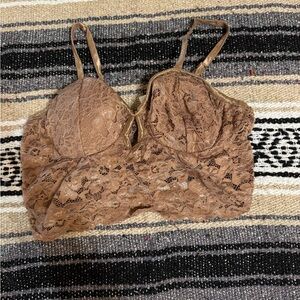Lace Bralette in Brown